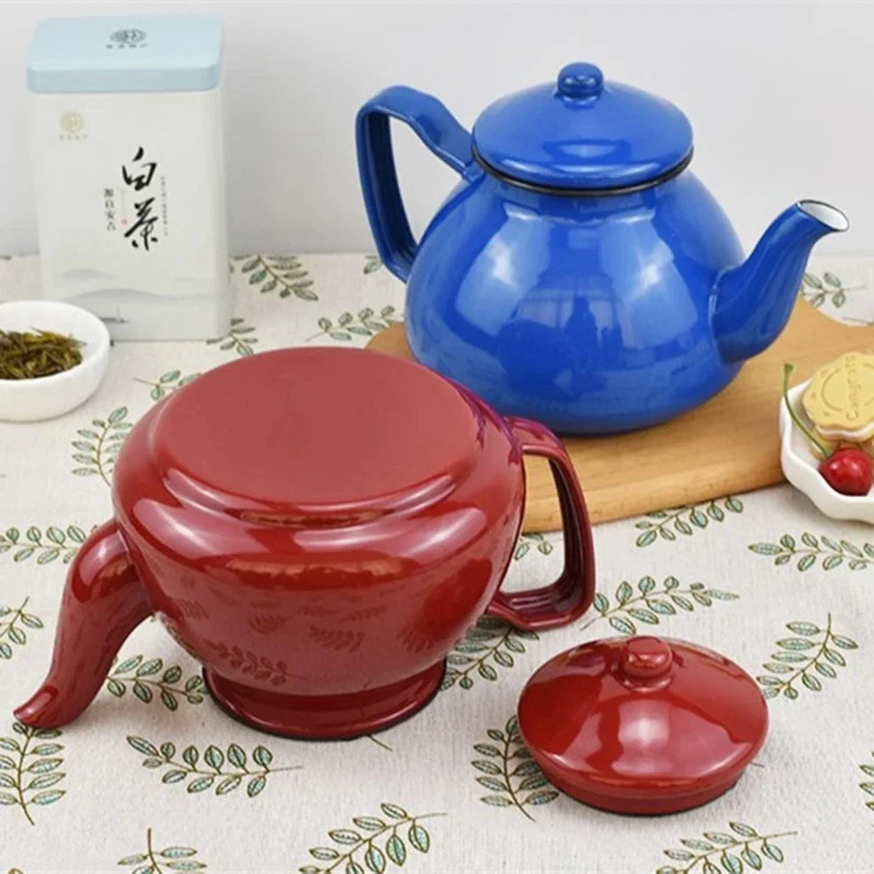 Bouilloire email epais kung fu 1l induction gaz - vue 4 sur 7