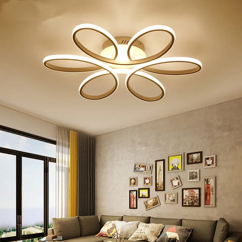 Plafonnier Led à fleurs de luxe moderne