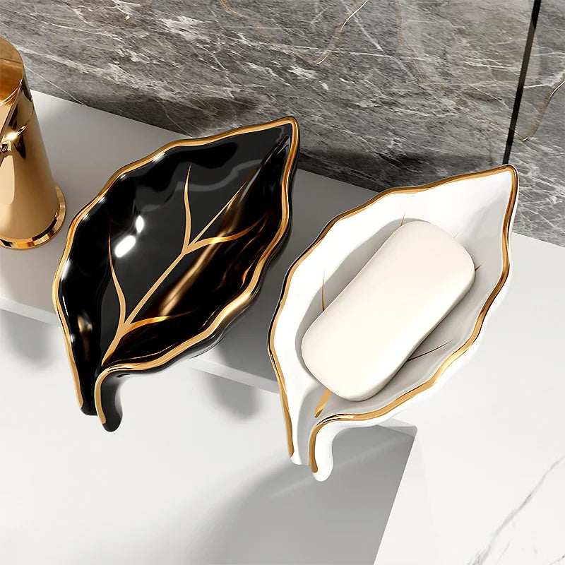 boîte à savon en céramique de luxe pour salle de bain