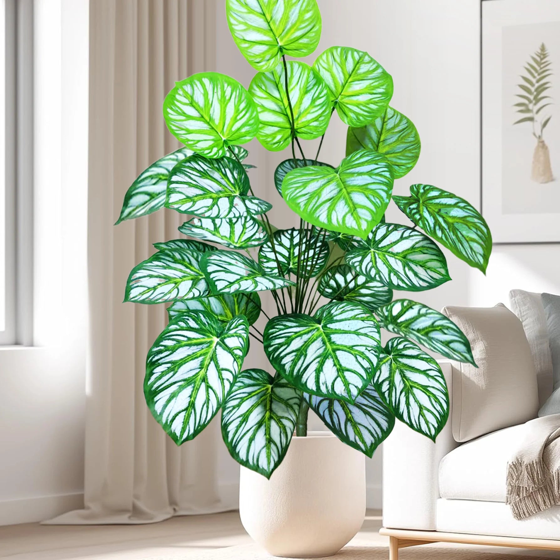 plante artificielle en pot feuille de pommier pour décoration intérieure - vue 6 sur 17