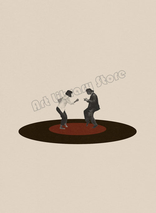 affiche rétro abstraite inspirée de films classiques décoration murale