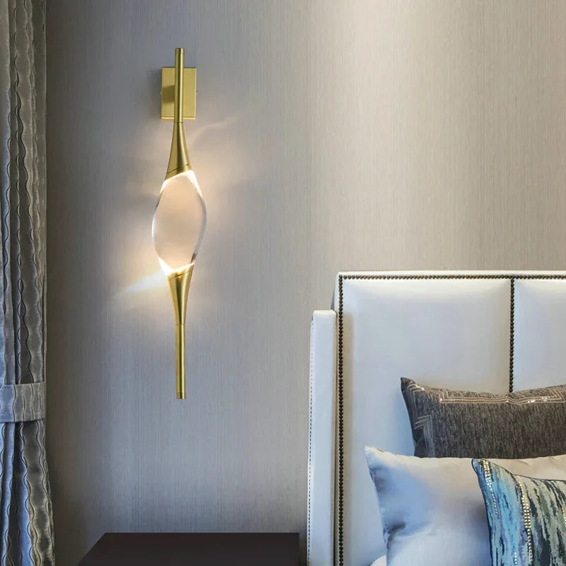 2023 Crystal Hanging Lamps for Ceiling Bedroom Bedside Chandelier Living Room Hallway Wall Lamp Room Decor Lighting Lustre - vue 2 sur 12
