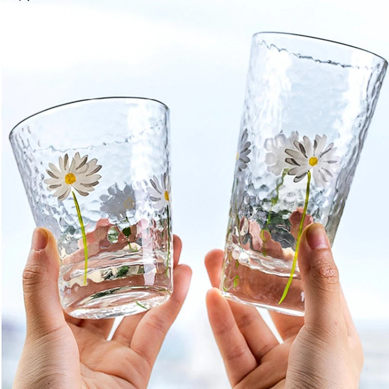 Verre texture marte motif marguerite design creatif resistant - vue 2 sur 7