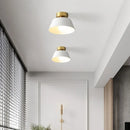 plafonnier led rétro en fer avec abat-jour rond