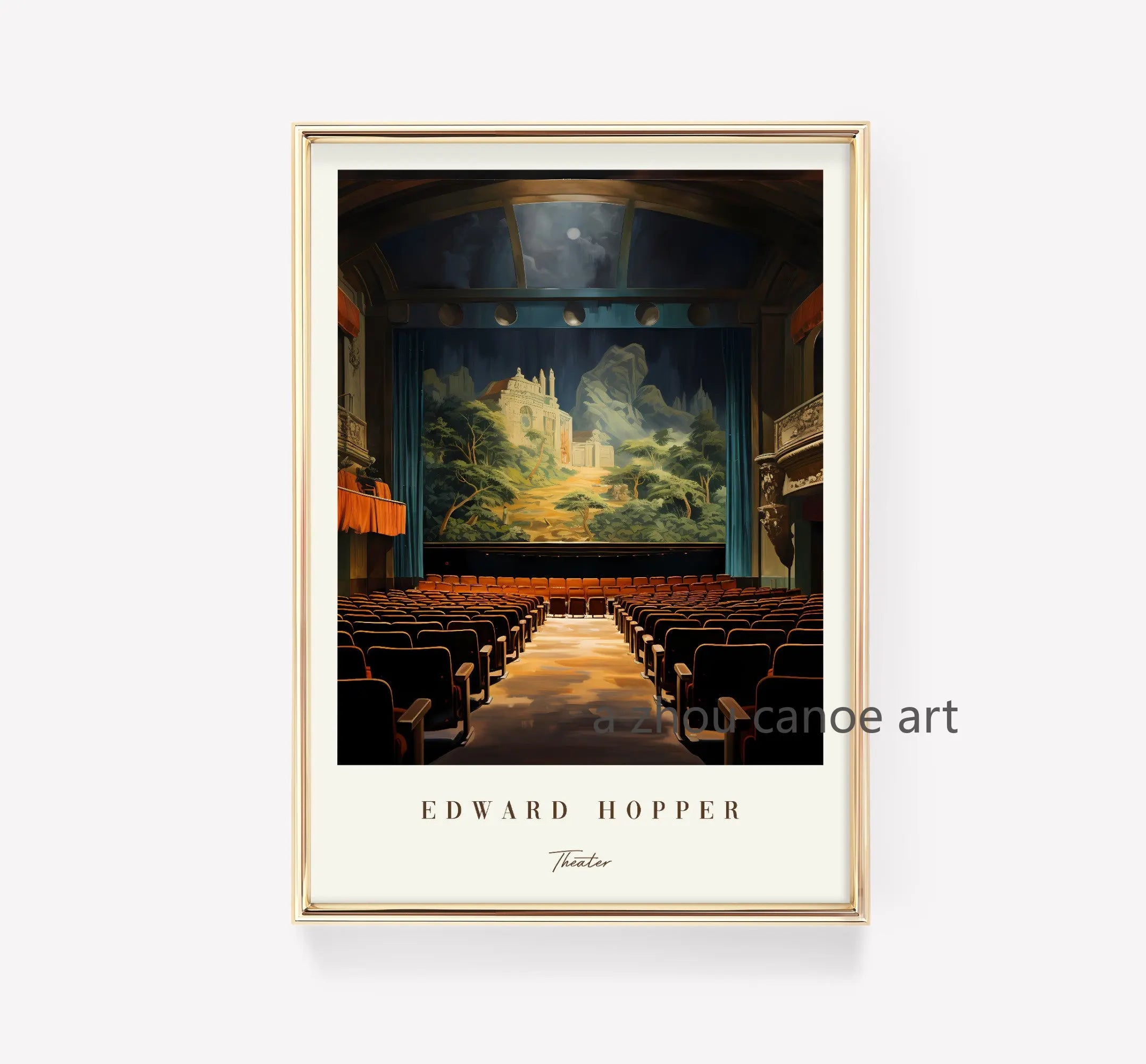 bibliothèque d'art classique edward hopper affiches modernes décor mural