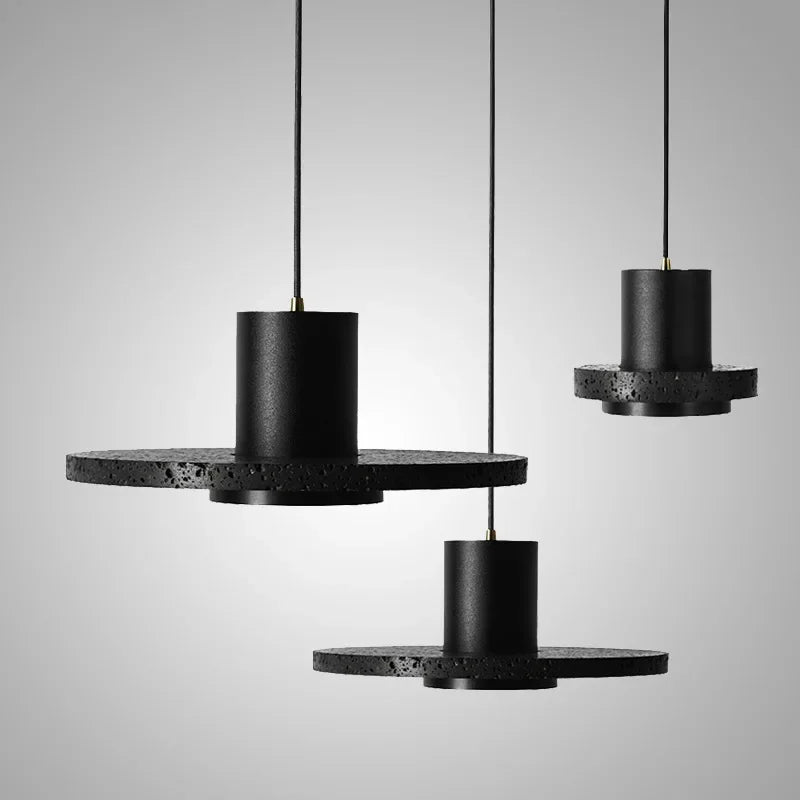 lustre haut de gamme en pierre design créatif industriel - vue 7 sur 18