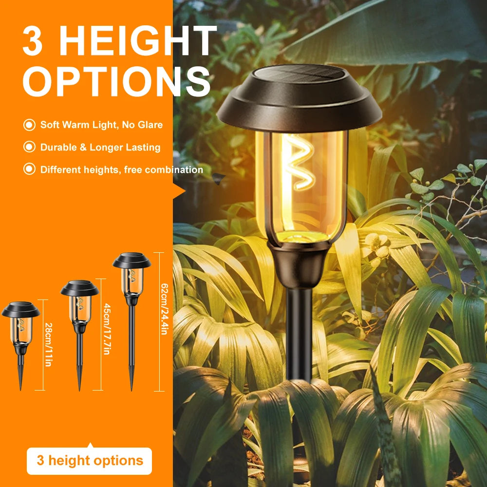 lampes solaires extérieures pour éclairage de jardin décoratif - vue 5 sur 12