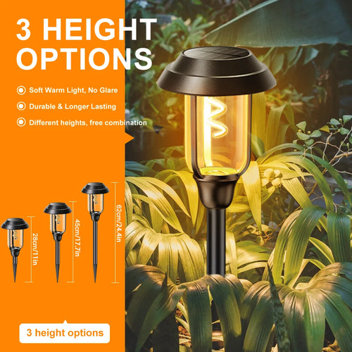 lampes solaires extérieures pour éclairage de jardin décoratif