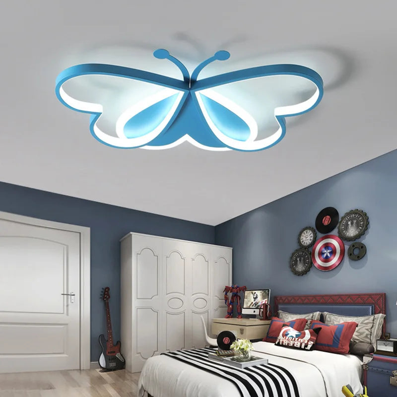 lustre led winfordo 	 avec lampe papillon réglable pour enfants - vue 6 sur 10