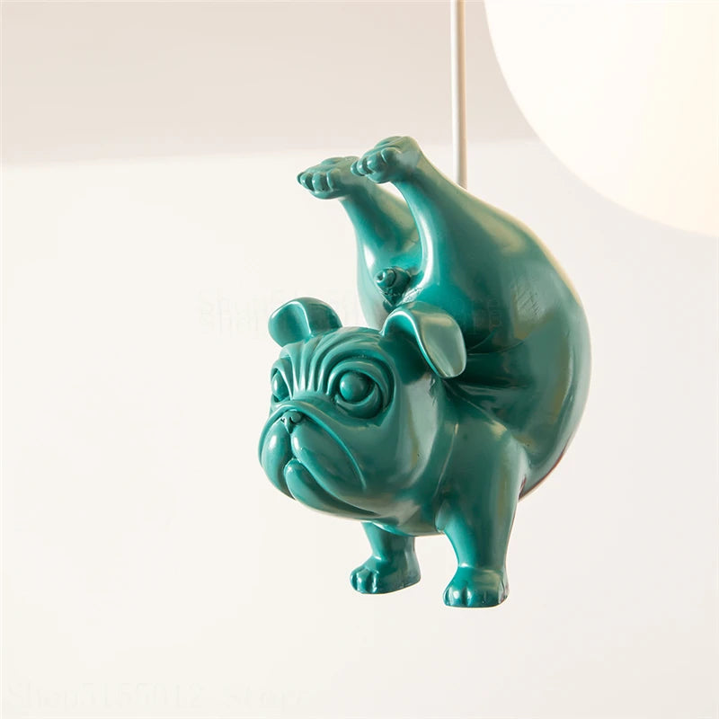 plafonnier créatif animal chien en résine pour décor amusant - vue 5 sur 8