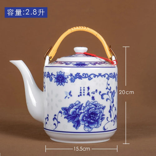 Théière céramique jingdezhen grande capacité style chinois