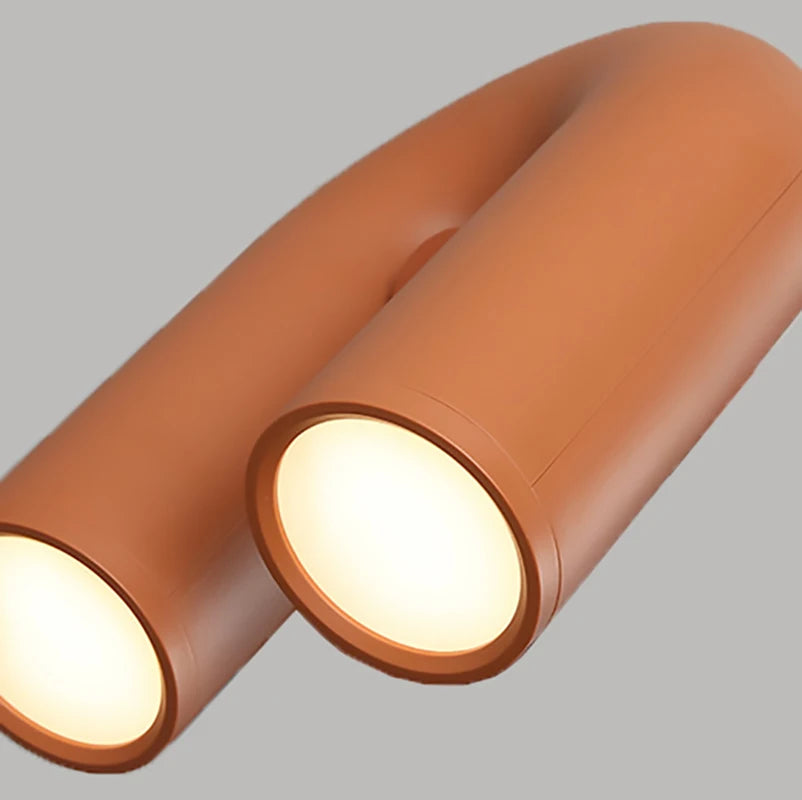 lustre art déco u tube en métal avec cordon réglable - vue 6 sur 24