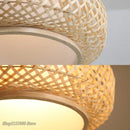 lustre en bambou tricoté à la main suspension décorative pour maison