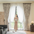 Rideau occultant floral élégant pour salon et chambre