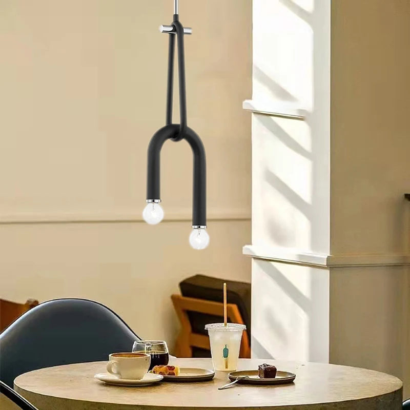 lustre créatif à 2 ampoules hauteur réglable
