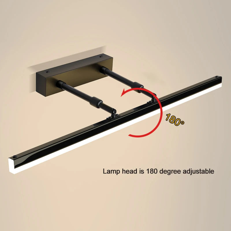 lampe frontale à miroir rétractable pour toilettes - vue 5 sur 18