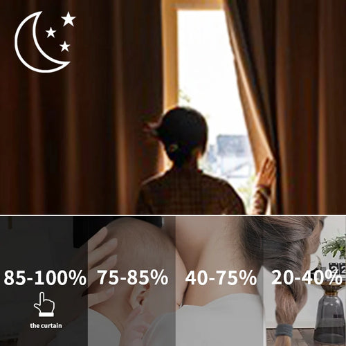 Rideau court moderne occultant pour cuisine et chambre