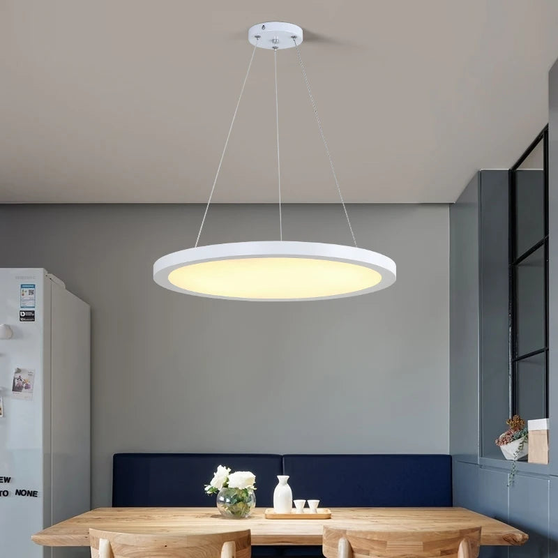 suspension led ronde dorée moderne - vue 5 sur 26