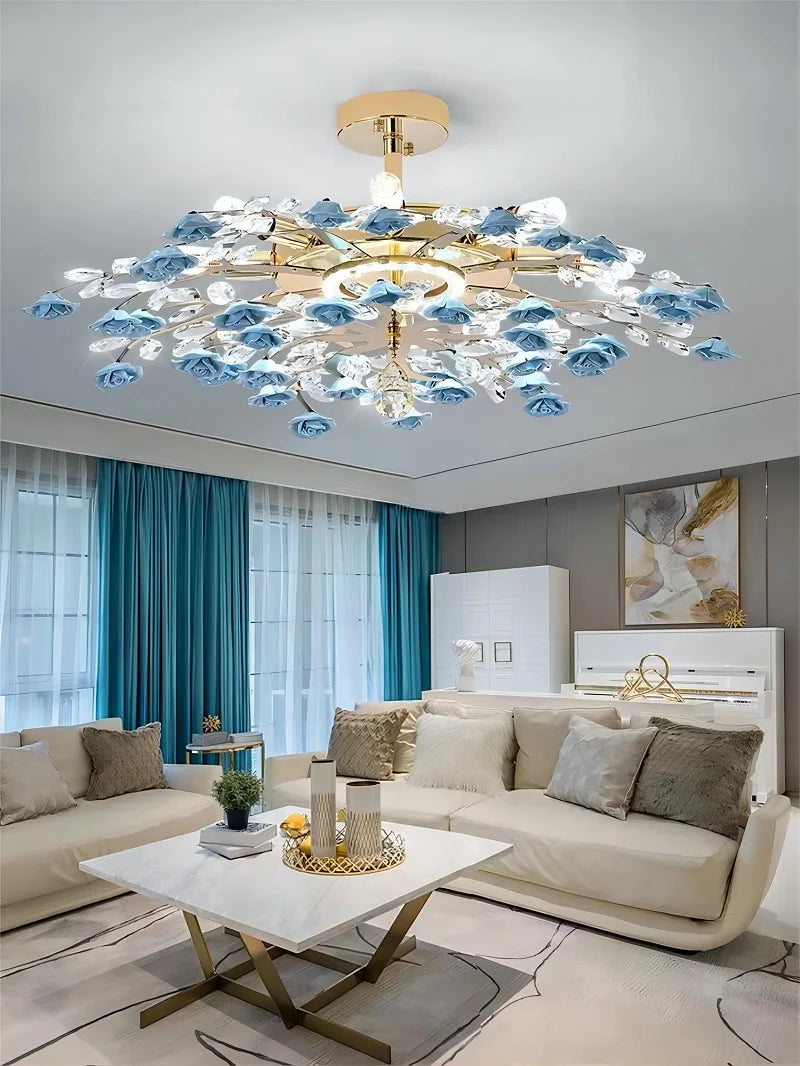 plafonnier moderne en céramique cristal pour intérieur élégant