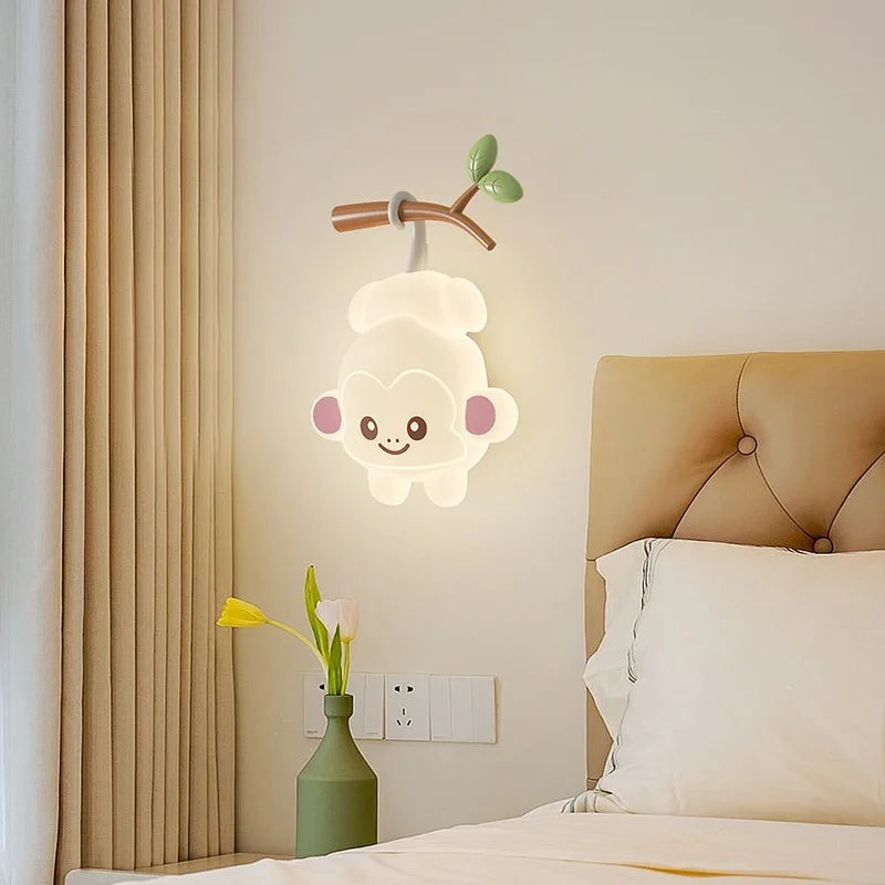 applique murale créative enfant singe ours branche école maternelle aire jeux