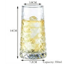 Verres collins cristal sans plomb motif rayé élégant