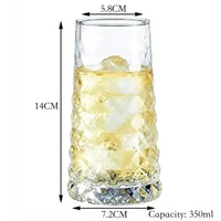 Verres collins cristal sans plomb motif rayé élégant