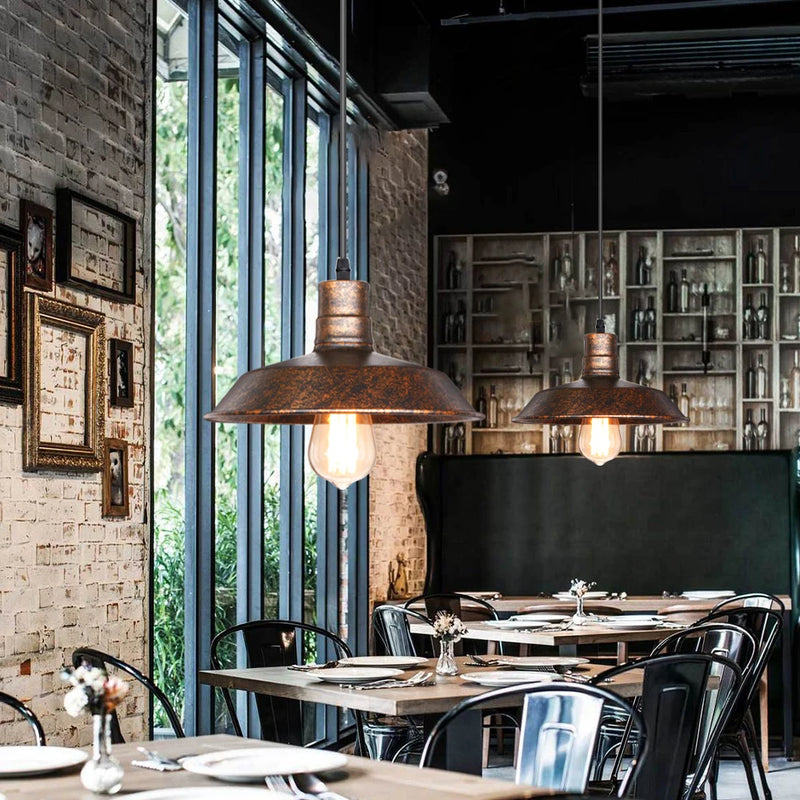 lustre industriel américain rétro en fer pour bar loft