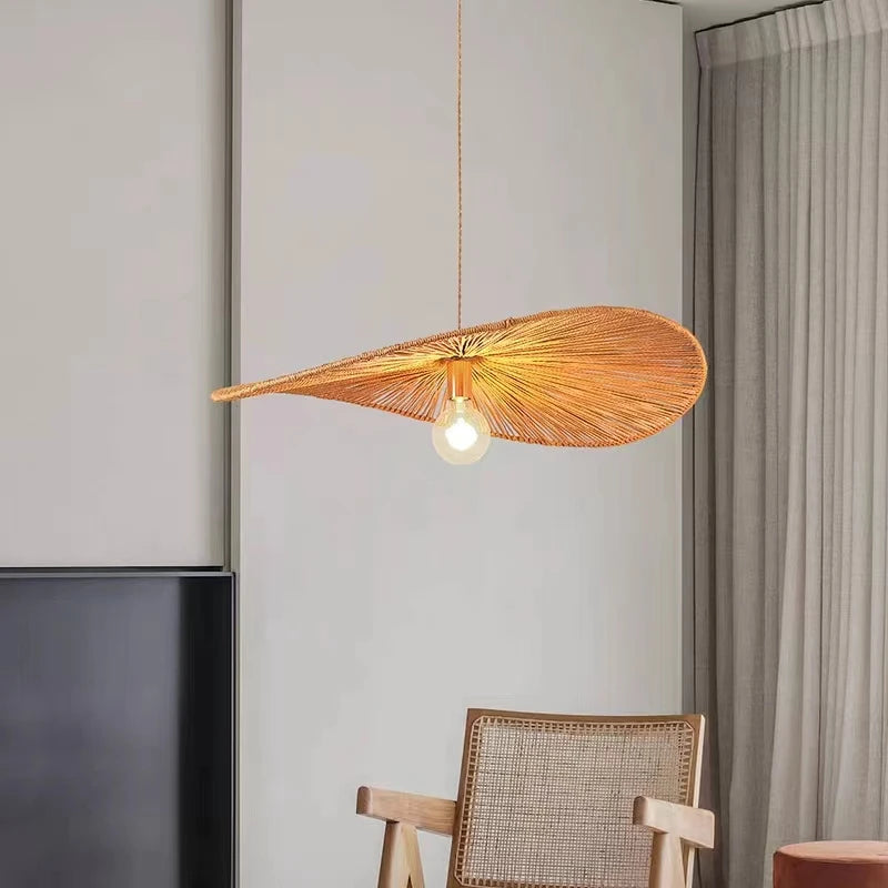 lustre led vertigo chanvre nordique simple moderne rétro créatif