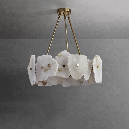 lustre de luxe en marbre naturel led pour restaurant et bar