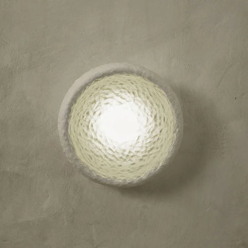 applique murale led vintage en résine et verre wabi sabi