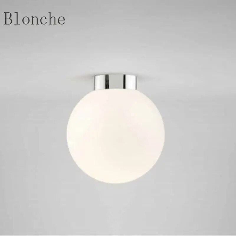 Plafonnier Led rond en forme de boule de verre - vue 5 sur 15