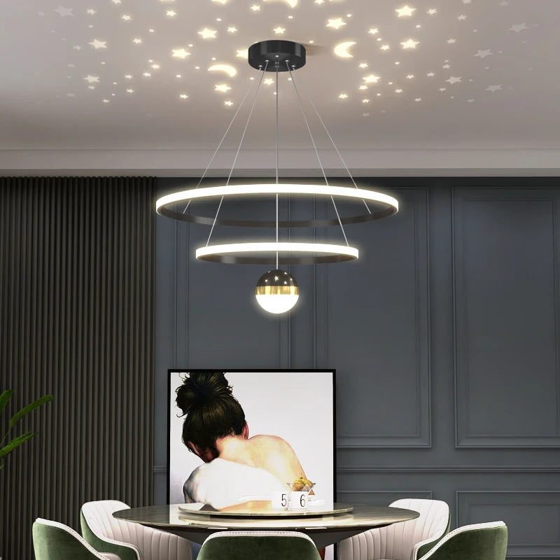 lustre moderne à led en silice pour restaurant et bureau - vue 5 sur 14