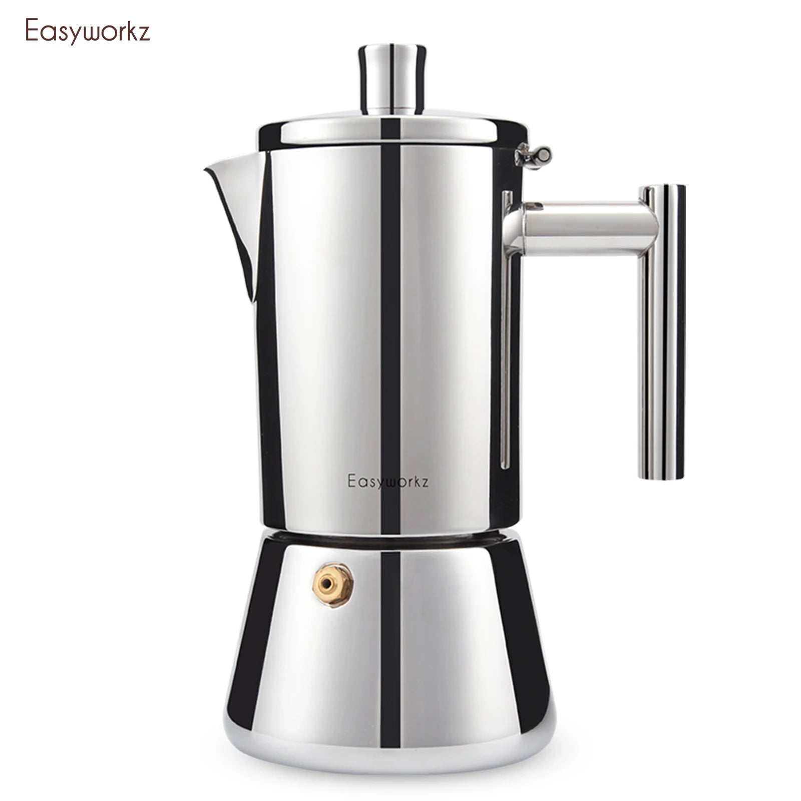 Cafetiere italienne inox induction design classique 200 400ml
