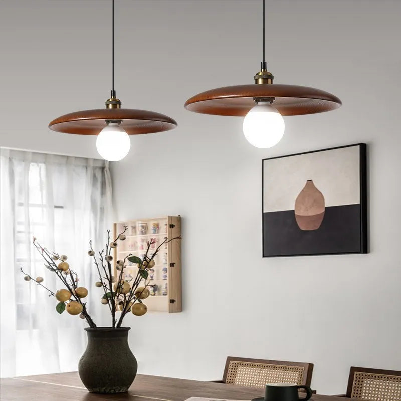 suspension en bois massif pour décoration intérieure moderne