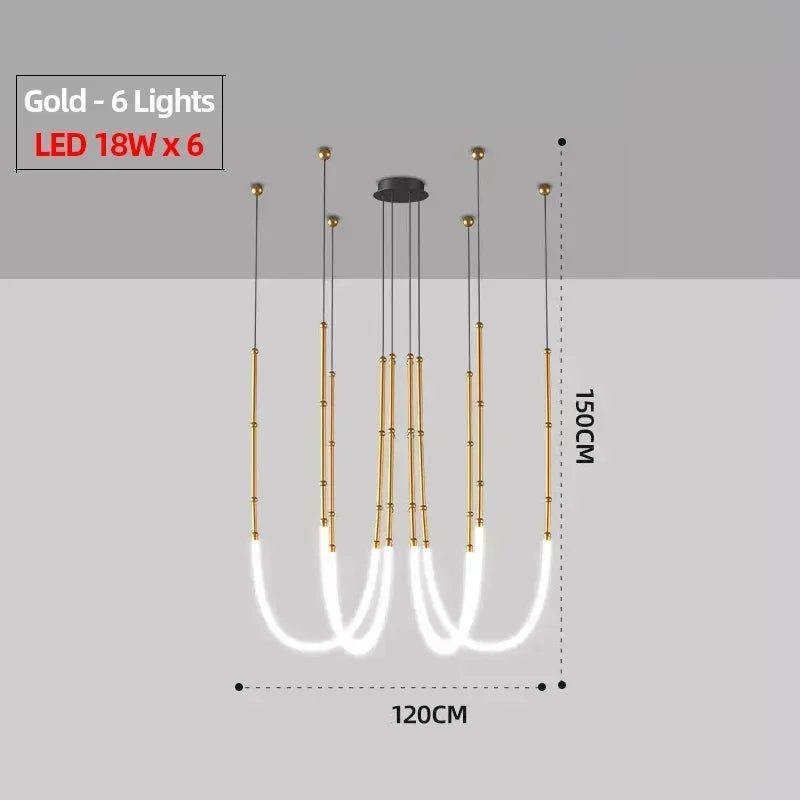 suspension led moderne pour décoration intérieure élégante et stylée - vue 7 sur 12