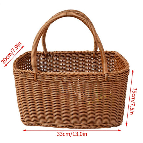 panier de pique-nique en osier pour rangement et courses
