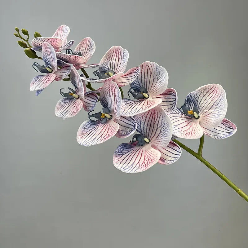 fleurs artificielles orchidée papillon en coton et silicone décoratives