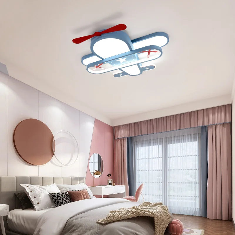 lustre avion pour chambre d'enfant décoration créative nordique - vue 5 sur 10