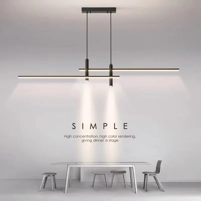 lustre led moderne pour île de cuisine et salon