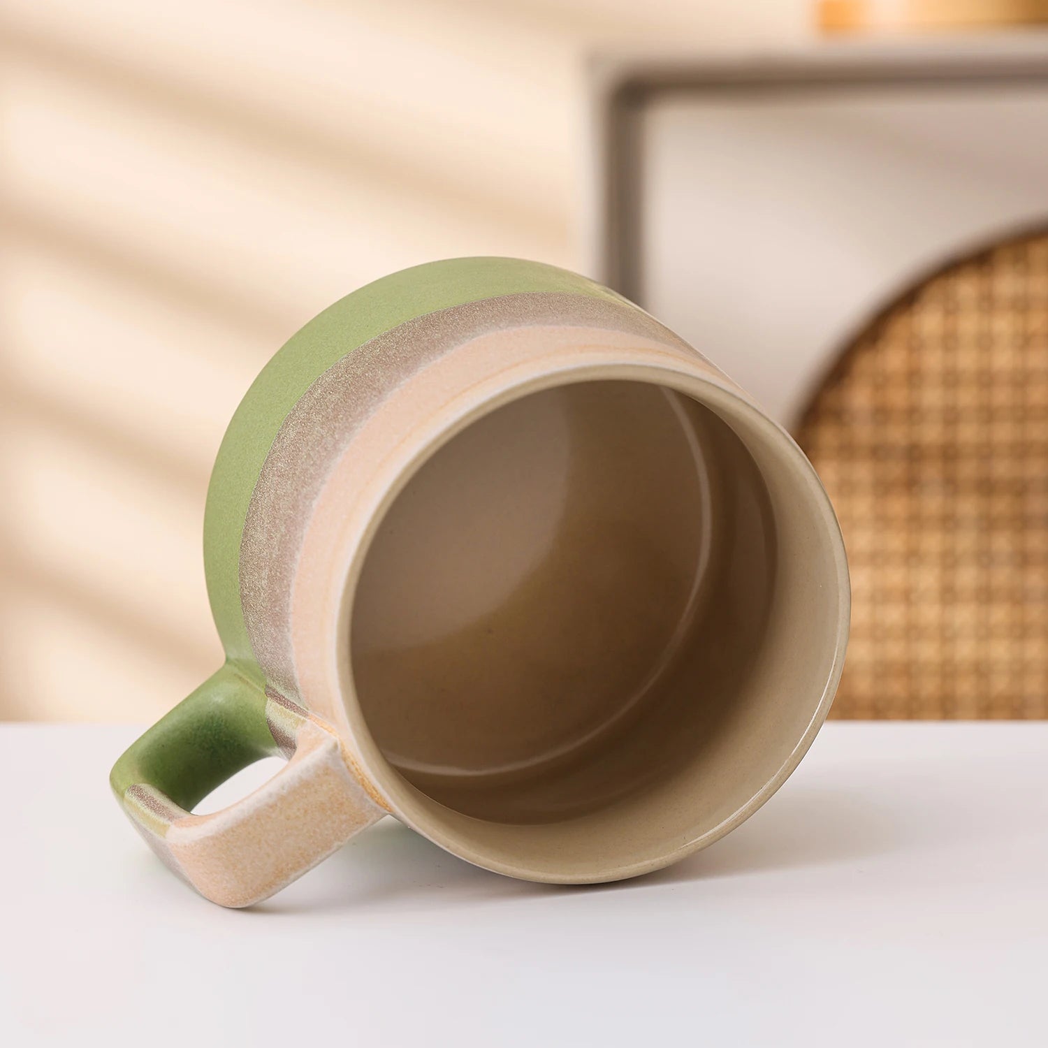 Mug ceramique porcelaine artisanal design elegant maison bureau - vue 7 sur 7