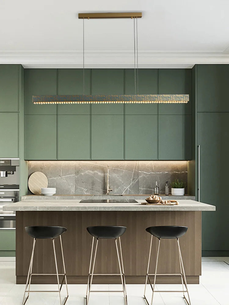 lustre en cristal cuivre postmoderne avec led dimmable - vue 4 sur 21