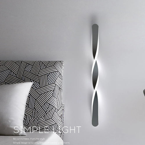 Applique murale led spirale hailion pour décoration intérieure créative