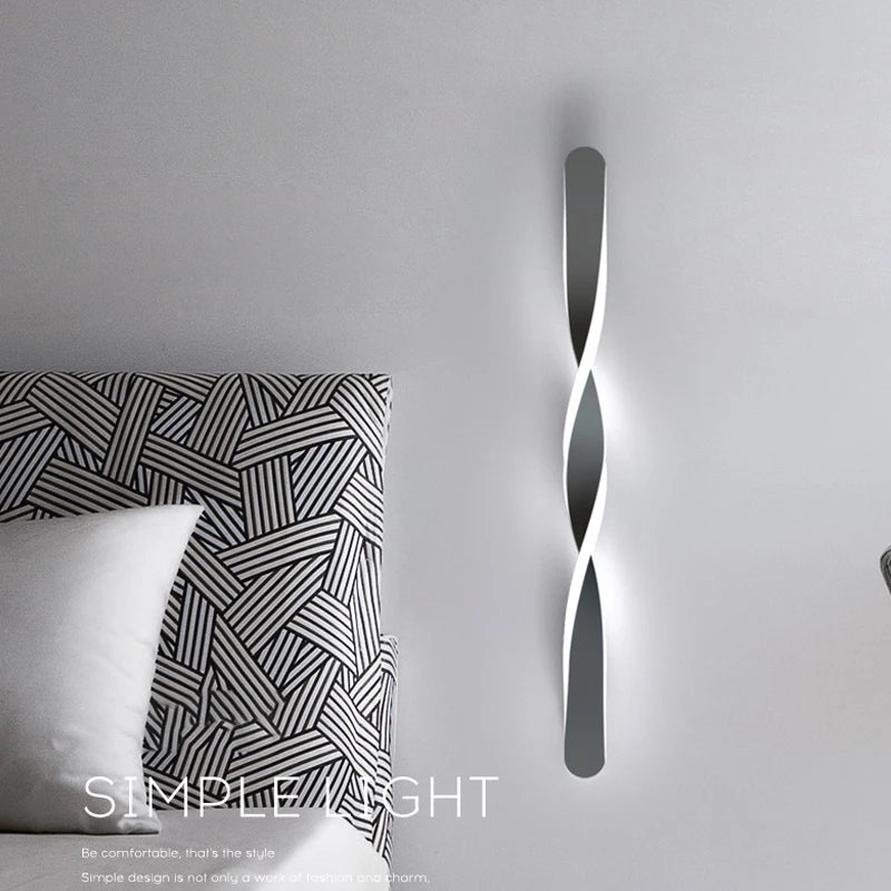 Applique murale led spirale hailion pour décoration intérieure créative - vue 5 sur 12