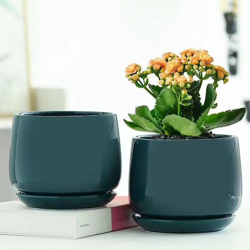 pot de fleurs en céramique créatif pour décoration intérieure et extérieure - vue 6 sur 9