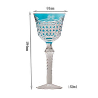 Verres a vin cristal style antique graves main