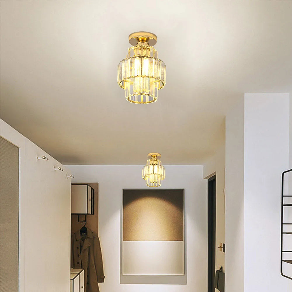plafonnier en cristal k9 moderne pour décoration intérieure élégante - vue 5 sur 6