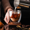 Tasses expresso double paroi verre 80ml ensemble isotherme