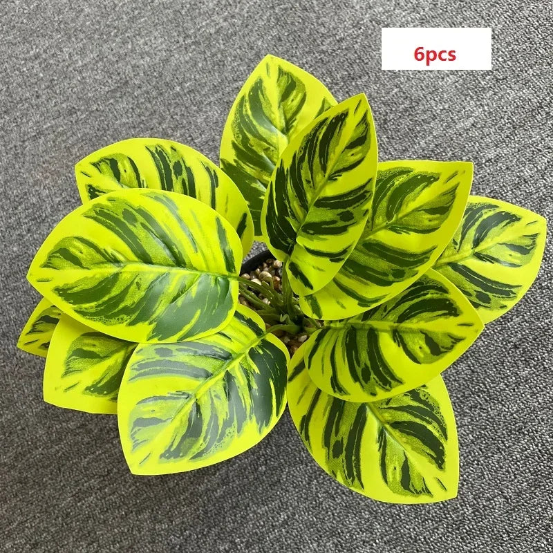 feuilles de phénix artificielles décoration verte en plastique - vue 25 sur 40