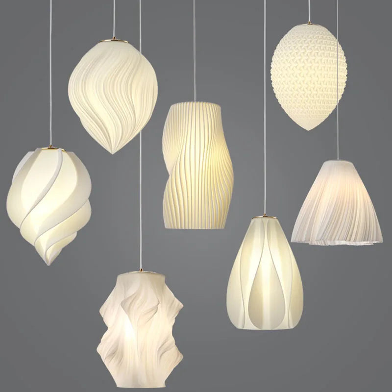 lustre moderne simple impression 3d créative à trois extrémités