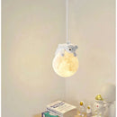 Suspension ours chevet enfant 3d lune lapin blanc veilleuse